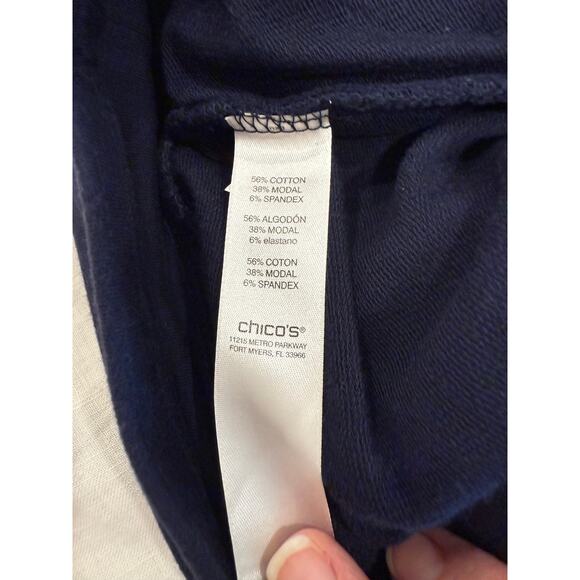 Weekends by Chico's Pull On Short Leggings Blue Women's Size 0 Activewear - Picture 7 of 9